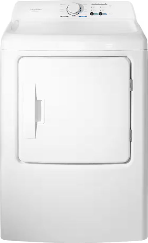 Package - Insignia™ - 3.7 Cu. Ft. High Efficiency 12-Cycle Top-Loading Washer and 6.7 Cu. Ft. Electric Dryer with Sensor Dry - White